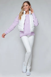 Snobbish Zip Up Turtleneck Shiny Quilted Vest | Vest Jackets Daverri Fashions