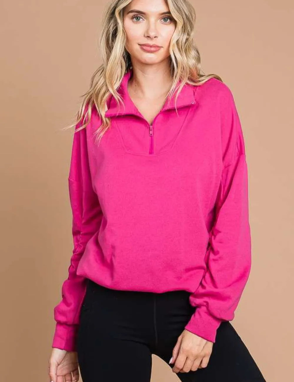 SATINROSE Culture Code Full Size Half Zip Long Sleeve Sweatshirt | Sweatshirts Daverri Fashions