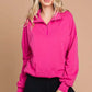 Culture Code Full Size Half Zip Long Sleeve Sweatshirt - DAVERRI FASHIONS
