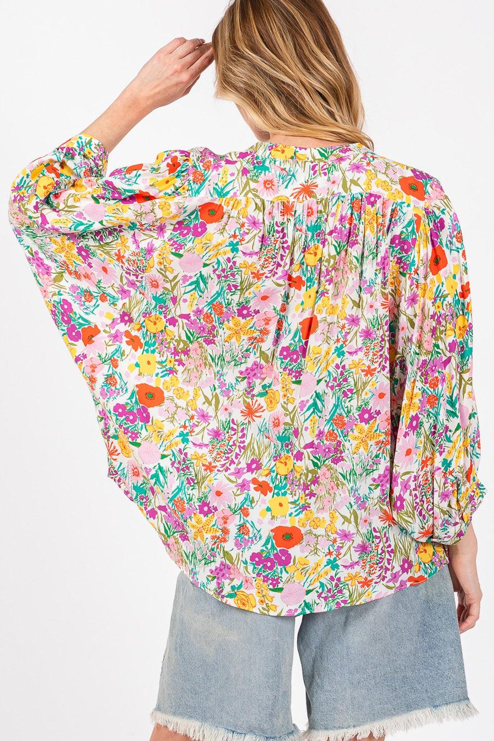 SAGE + FIG Button Down Floral Shirt Shirts
