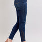 Judy Blue Full Size Embroidered High Rise Skinny Jeans Plus Size - DAVERRI FASHIONS
