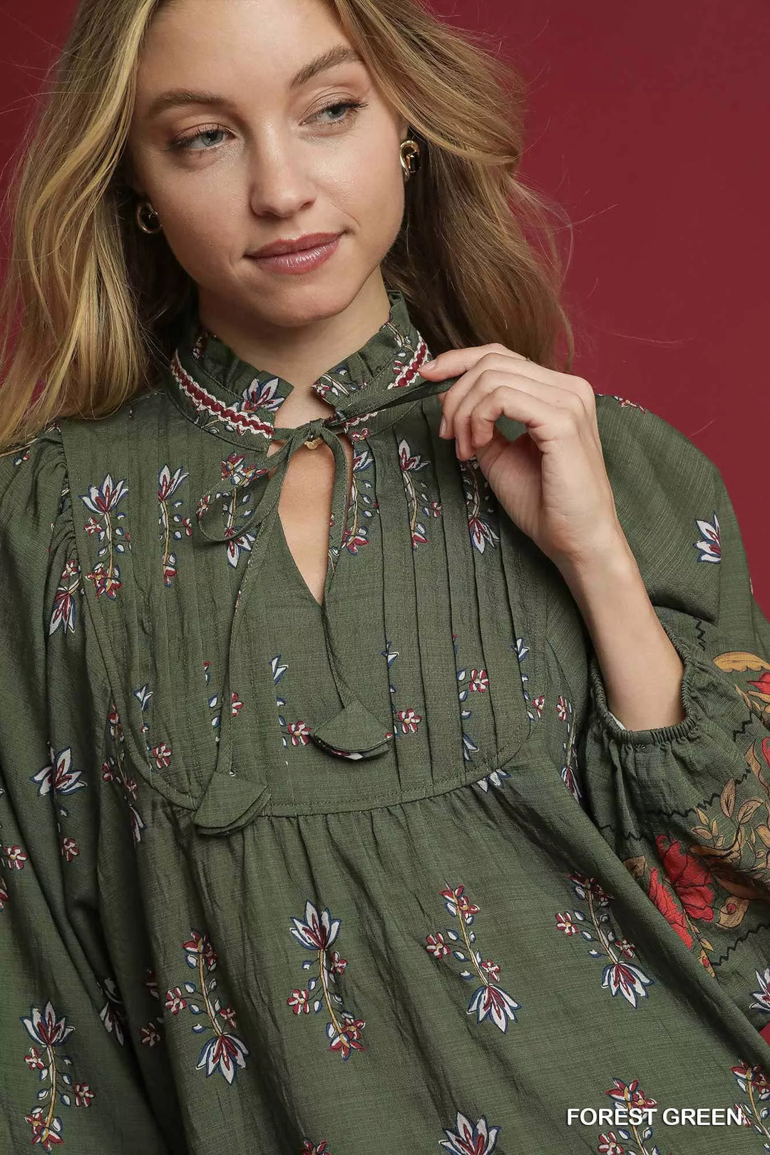 Umgee Floral Boho Peasant Blouse | Blouses Daverri Fashions