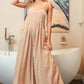 BIBI Textured Front Pocket Wide Leg Overalls Overalls