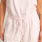 HYFVE Round Neck Cap Sleeve Drawstring Waist Romper Rompers