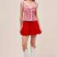 SO ME Ruffled Hem Game Day Mini Skirt Skirts