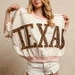 BiBi Leopard Print Texas Patchwork Overlock Stitch Top Tops