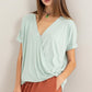 HYFVE Short Sleeve Surplice Top Mint L Short Sleeve Tops