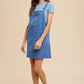 Annie Wear Wide Strap Denim Overall Dress with Pockets - DAVERRI FASHIONS