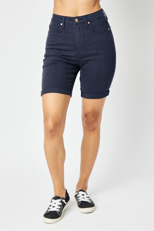 Judy Blue High Waist Tummy Control Bermuda Shorts | Denim Shorts Daverri Fashions