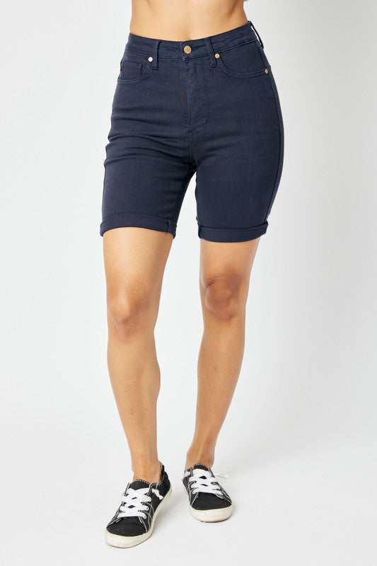 Judy Blue High Waist Tummy Control Bermuda Shorts Denim Shorts