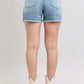 Judy Blue High Waist Western Embroidery Detail Cut Off Denim Shorts