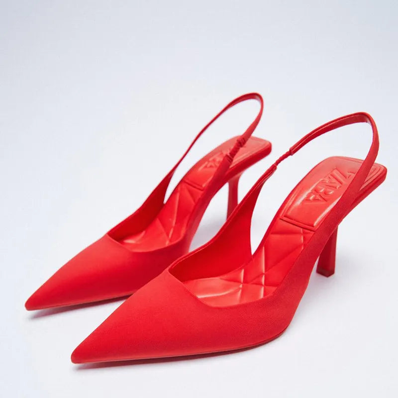 Point Toe Slingback Pumps | Heels Daverri Fashions