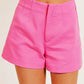 BiBi Pink Bandless Tailored Shorts PINK Shorts