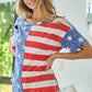 BiBi American Flag Theme Short Sleeve T-Shirt T-Shirts