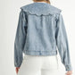 MABLE Scallop Peter Pan Collar Denim Jacket Denim Jackets
