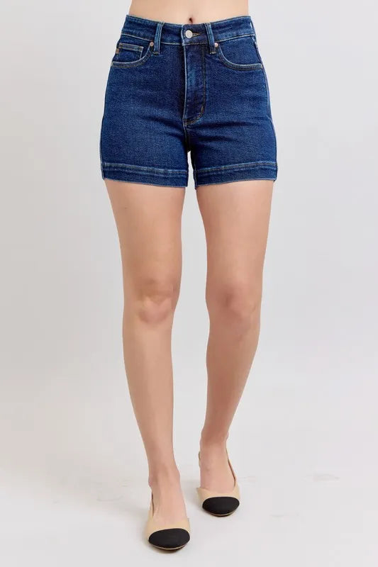 Judy Blue High Waist Tummy Control Denim Shorts | Daverri Fashions