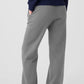 Gray soft-textured Daverri Fashions drawstring pants with pockets