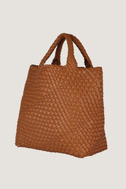 Vegan Leather Woven Tote Bag Handbags