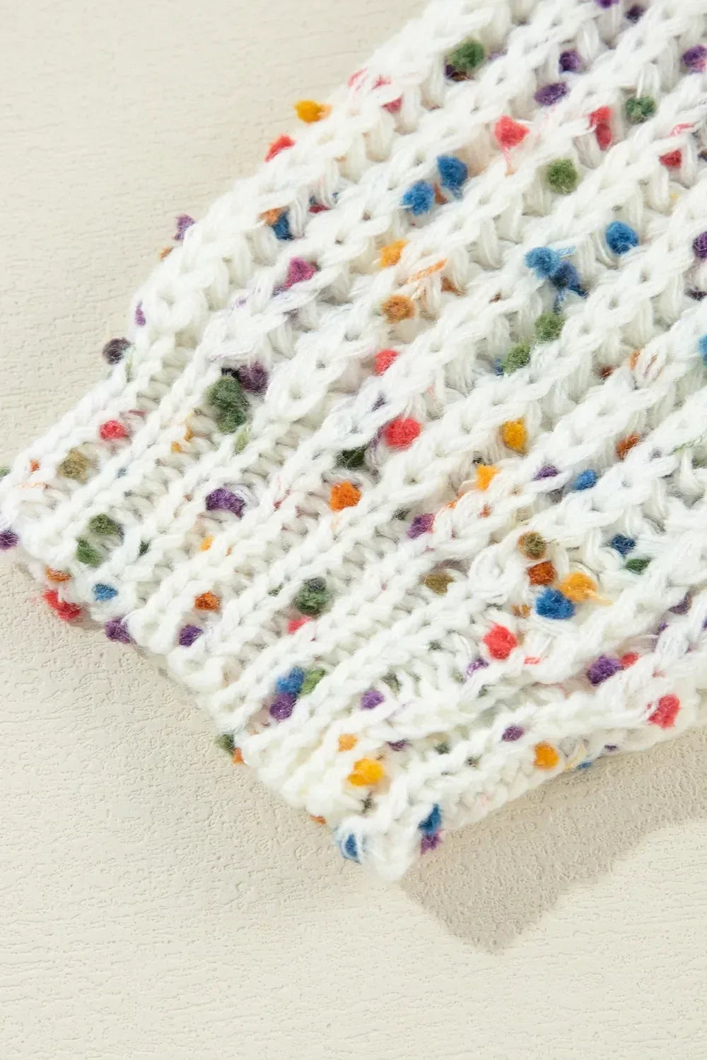 Twisted Confetti Boat Neck Sweater - DAVERRI FASHIONS