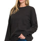 Zenana Full Size Fleece Drop Shoulder Sweatshirt Plus Size Sweatshirts