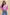 Annie Wear Chevron Stripe Round Neck Ribbed Sweater Orchid Sweaters