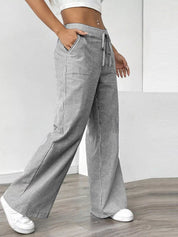 Striped Wide Leg Pants | Pants Daverri Fashions