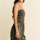 Davi & Dani Leopard Spaghetti Straps Wide Leg Jumpsuit Jumpsuits