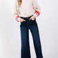 SAGE + FIG High Waist Wide Leg Jeans - DAVERRI FASHIONS