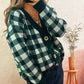 Plaid Button-Down Cardigan - DAVERRI FASHIONS