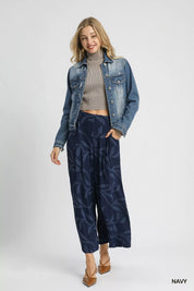 Umgee Jacquard Wide-Leg Pants | Pants Daverri Fashions
