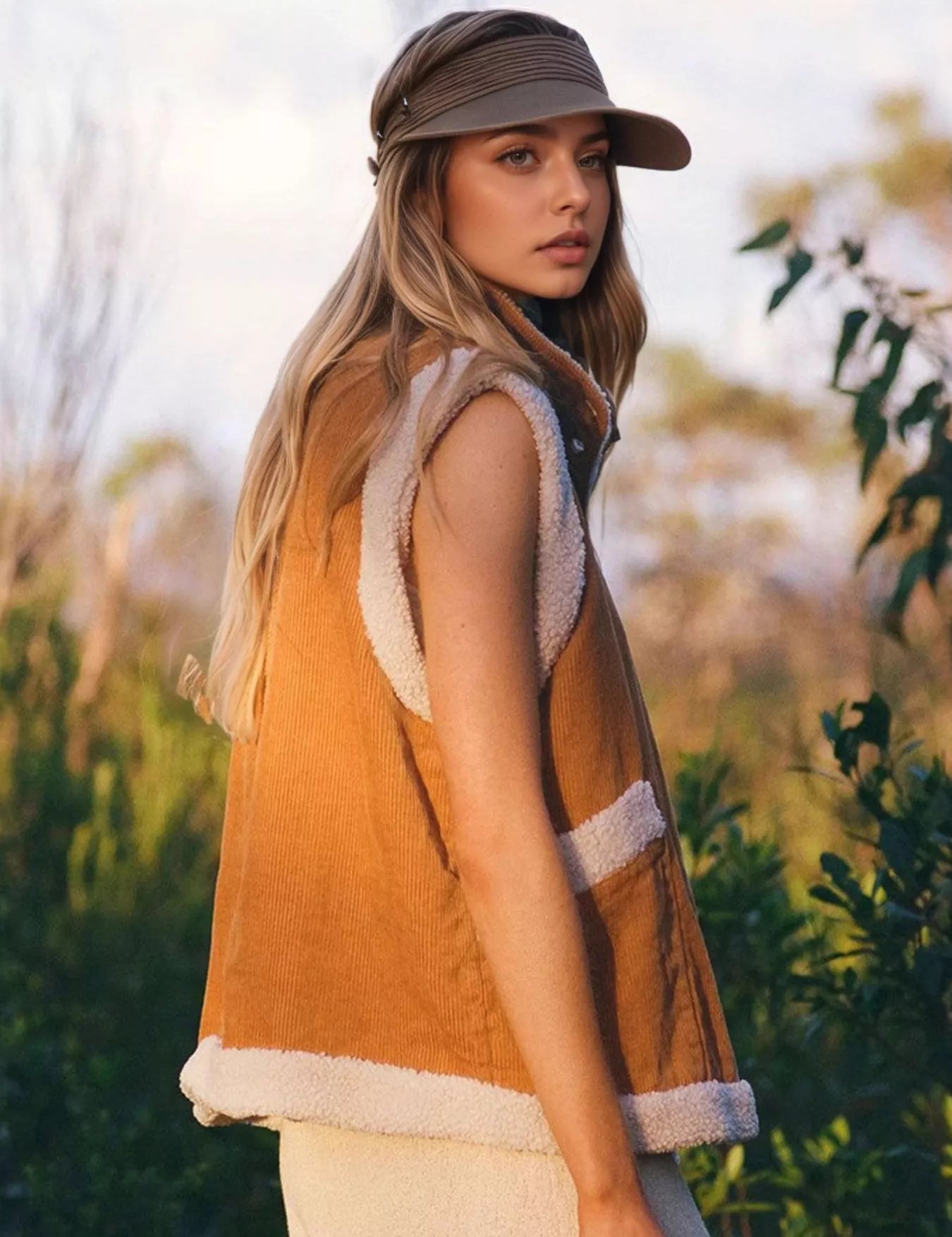 Button Up Sherpa Vest Coat | Vest Jackets Daverri Fashions