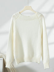 Ribbed Knit Boat Neck Sweater | Sweaters Daverri Fashions