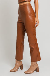 Le Lis Vegan Leather Straight Pants Bottoms