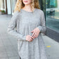 Casual Living Grey Two-Tone Tunic Side Slit Pullover - DAVERRI FASHIONS