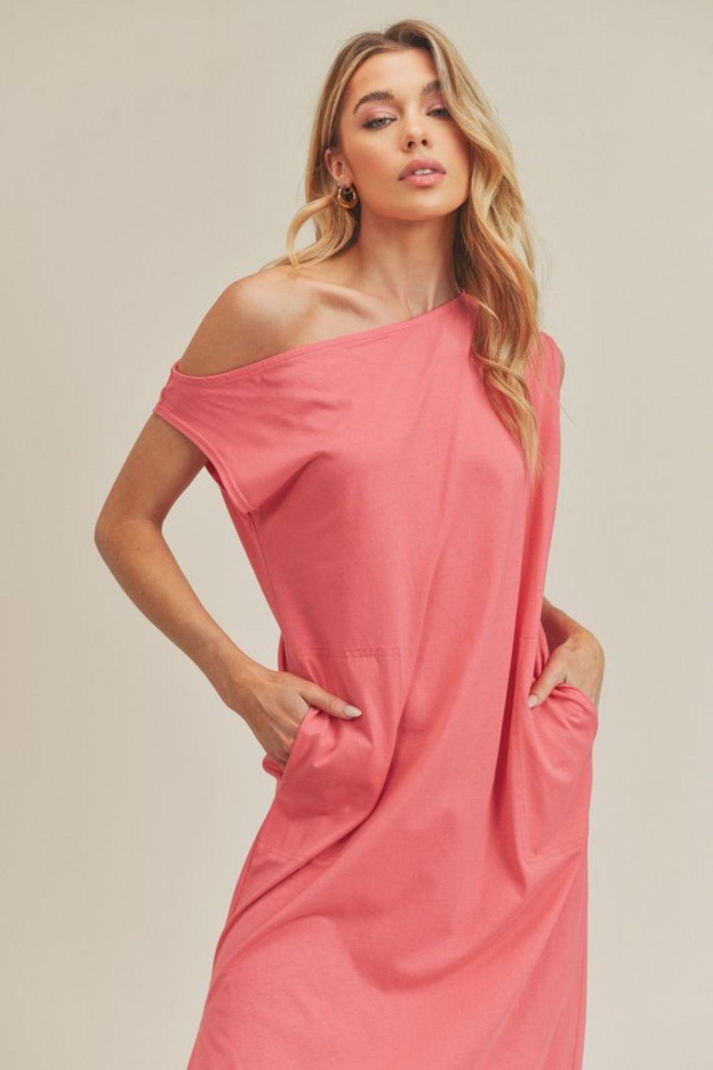 Aemi + Co Side Slit Round Neck Sleeveless Midi Dress | Mid Dresses Daverri Fashions