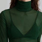 Turtleneck Long Sleeve Top - DAVERRI FASHIONS