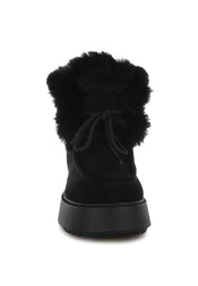 Bunting Faux Fur Collar Flatform Boots | Boots Daverri Fashions