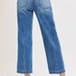 RISEN High Rise Crop Boyfriend Tapered Jeans - DAVERRI FASHIONS