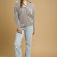 Umgee Soft Thermal Collared Long Sleeve Top