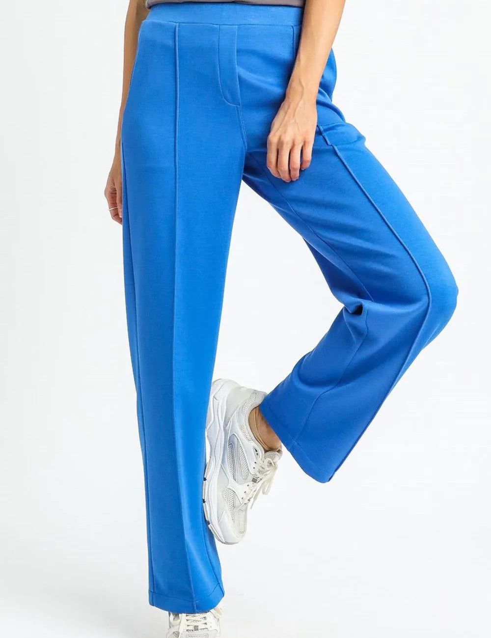 Sky Blue Umgee High Waisted Wide Leg Pants | Loungewear Pants Daverri Fashions