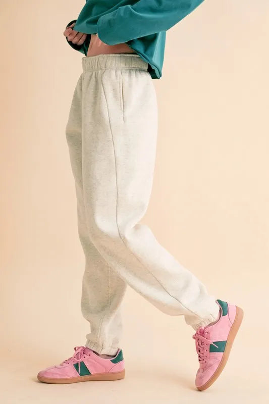 Aemi+Co Drawstring Elastic Waist Joggers Joggers
