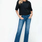bytos Full Size Cat's Whiskers High Rise Straight Jeans - DAVERRI FASHIONS