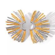 Stainless Steel Fan-Shaped Earrings | Earrings Daverri Fashions