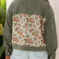 Floral Snap Down Corduroy Jacket - DAVERRI FASHIONS