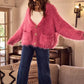 SO ME Soft Touch Hairy Loose Fit Cozy Sweater Cardigan - DAVERRI FASHIONS