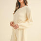 MABLE Round Neck Long Sleeve Sweater Romper