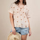 VERY J Flower Embroidered Woven Blouse