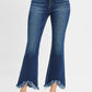 RISEN High Rise Crop Bootcut Fray Hem Jeans