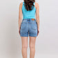 Judy Blue Full Size 2 Button Denim Shorts with Pockets Plus Size Denim Shorts