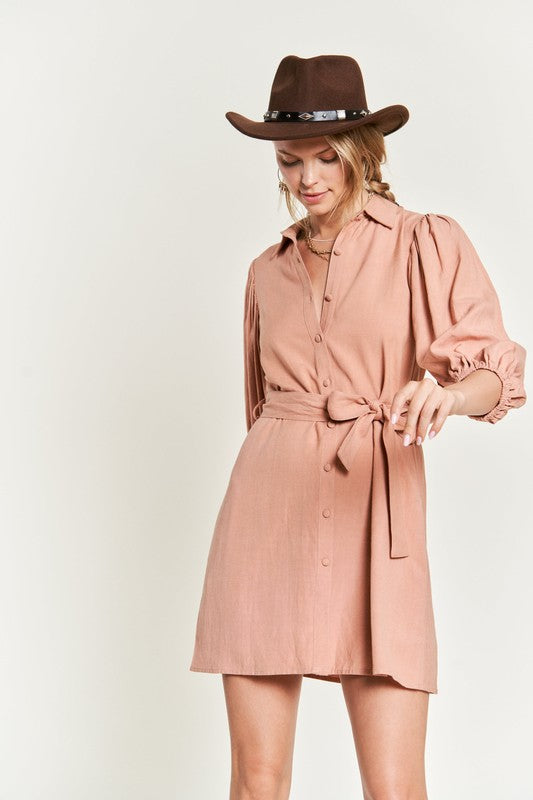 Solid Button Down Dress Plus Size | Mini Dresses Daverri Fashions